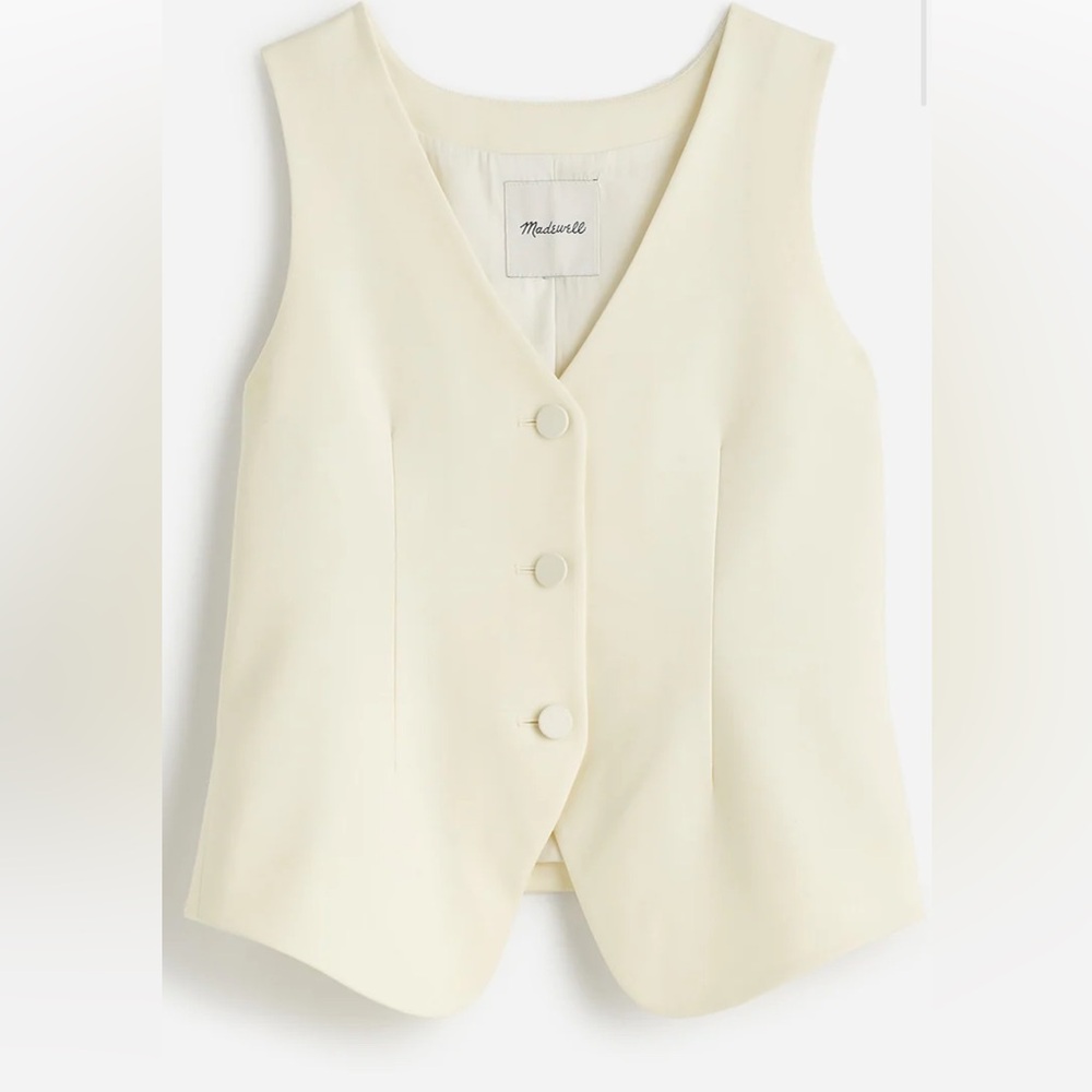 Cream Button-Up Vest